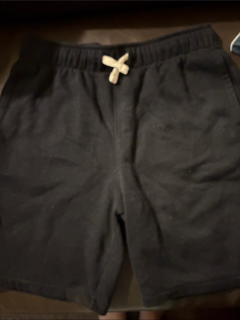 Old Navy Dark Navy Cotton-Blend Shorts with Cream Drawstring